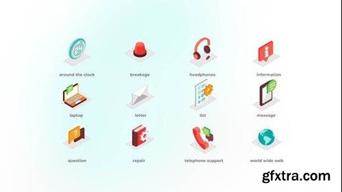 Videohive Customer service - Isometric Icons 43384912