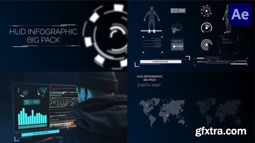 Videohive Hud Infographic Big Pack for After Effects 43235711