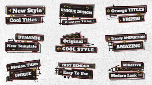 Videohive - Black Grunge Titles - 43337743 - 43337743