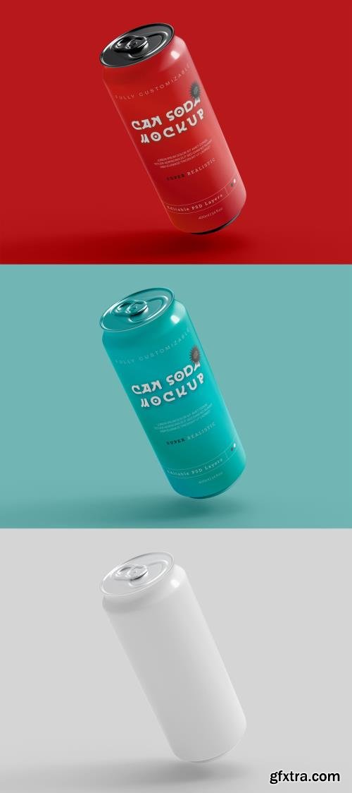 Cylindrical Soda Can Mockup 442175926 » GFxtra