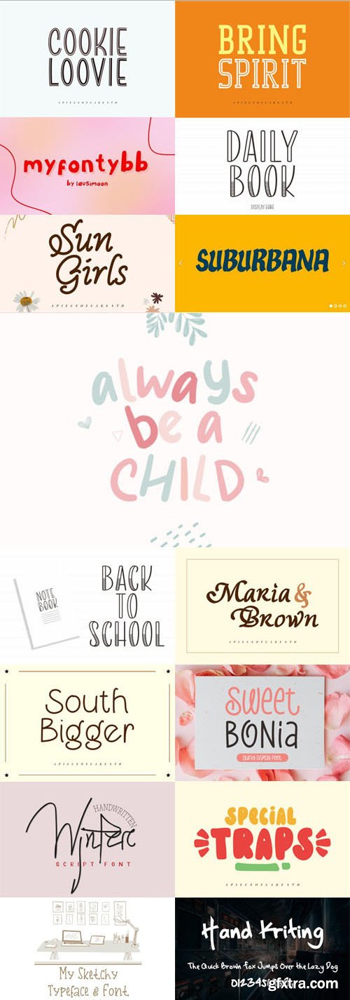 Feb-2023 Font Bundle Vol.1 [26 Fonts]