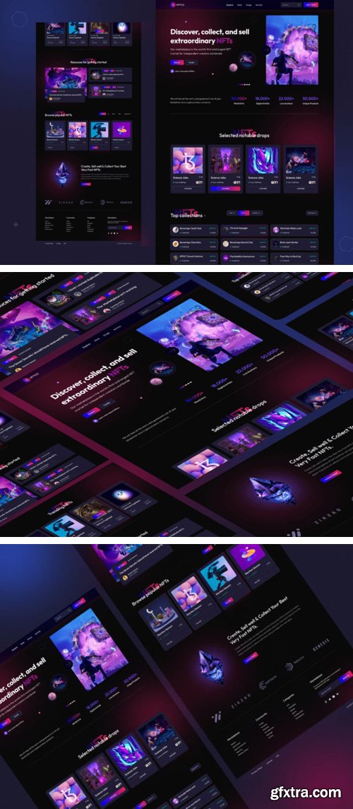 NFT Landing Page Website for Figma NFT Landing Page Website for Figma