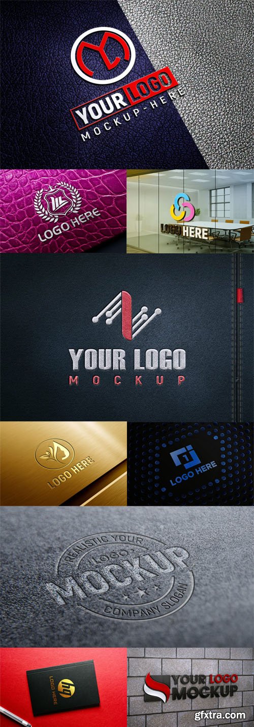 20 Realistic 3D Logo PSD Mockups Templates 20 Realistic 3D Logo PSD Mockups Templates