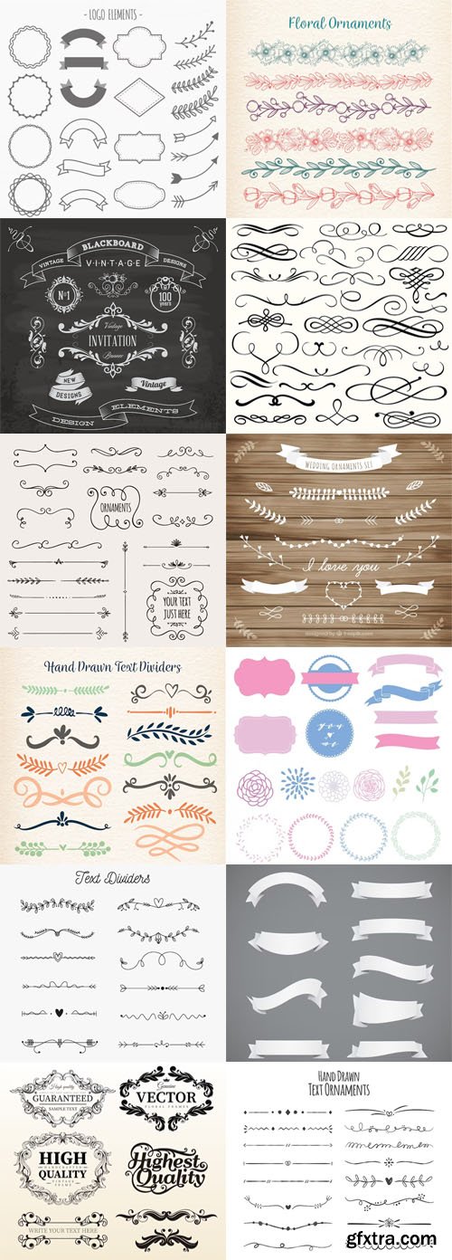 Ornaments - 20 Vector Design Graphics Collection Ornaments - 20 Vector Design Graphics Collection