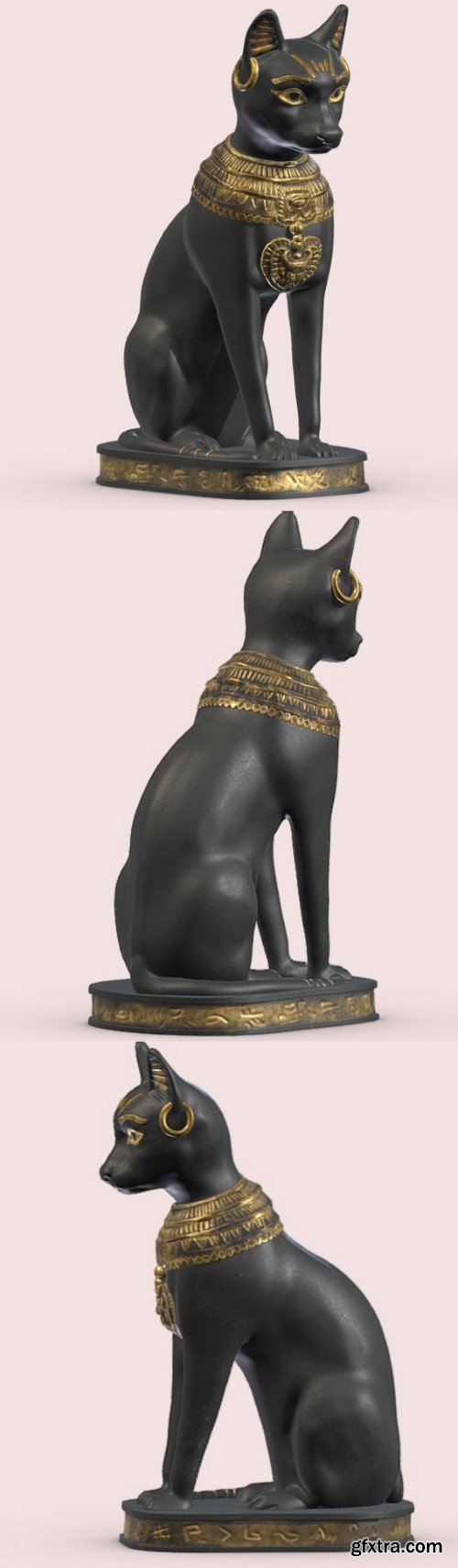 Egyptian Cat Goddess Bastet PBR 3D Model