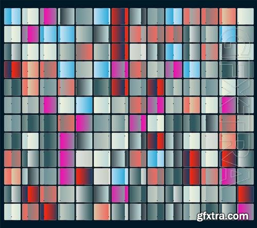 Vector multicolor collection vector illustration a gradient collection rainbow swatch design
