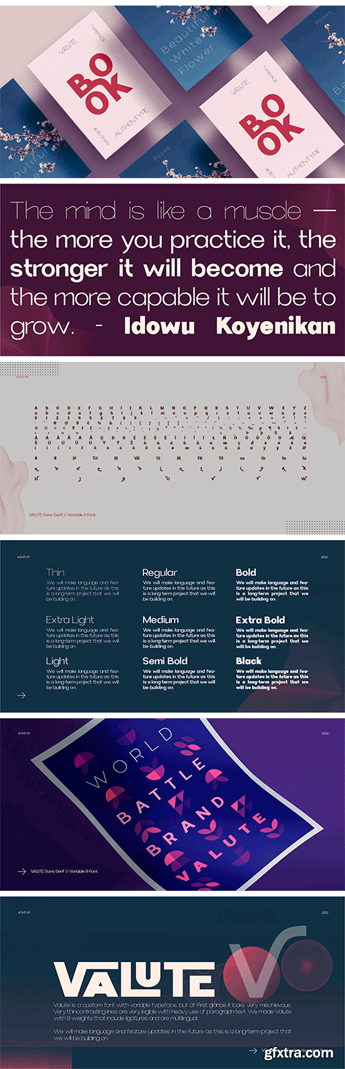 Valute Font Family Valute Font Family