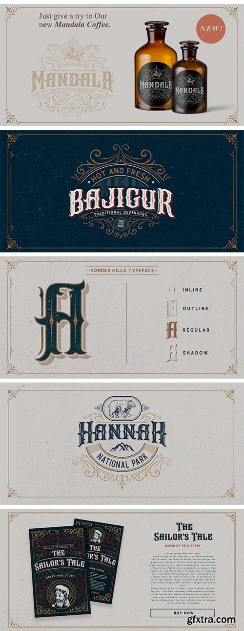 Vonder Hills Font Family Vonder Hills Font Family