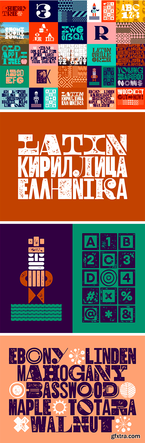 Woodkit Print Pro Font Family Woodkit Print Pro Font Family