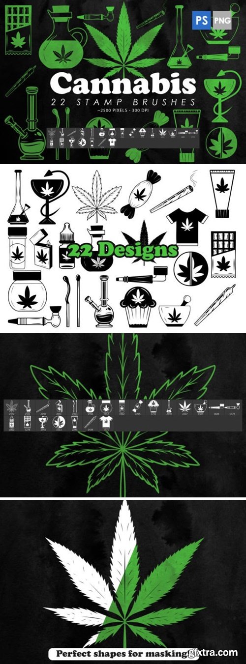 Cannabis Photoshop Stamp Brushes 60196608
