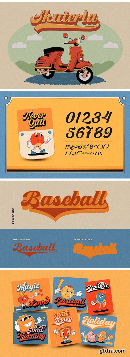 Retro Sanderia - Groovy Font Retro Sanderia - Groovy Font