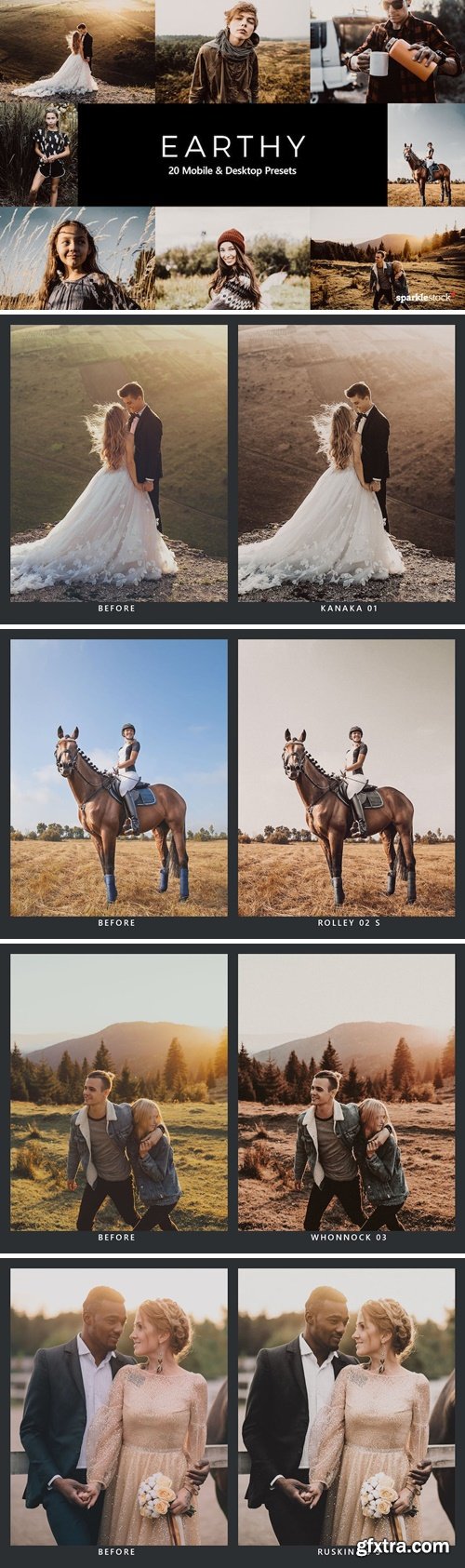 20 Earthy Lightroom Presets & LUTs DV843KR