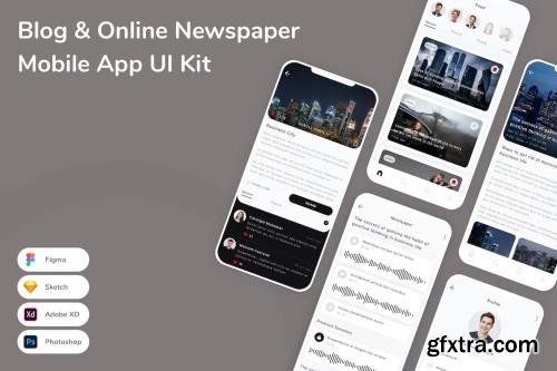 Blog & Online Newspaper Mobile App UI Kit EWVZ5HW