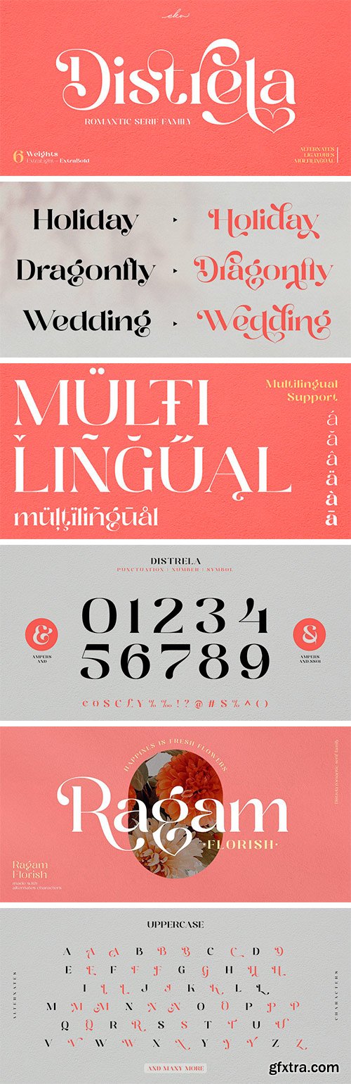 Distrela Font Family Distrela Font Family