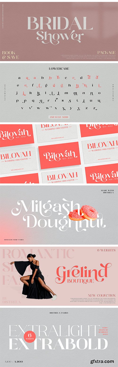 Distrela Font Family Distrela Font Family