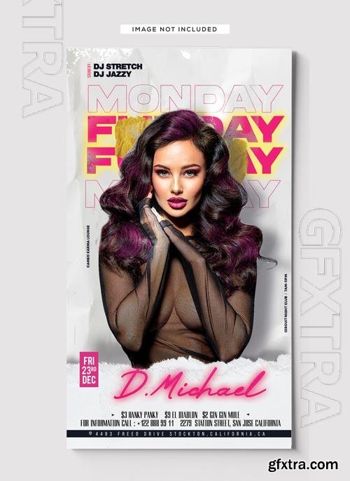 PSD glamour valentines night event flyer template