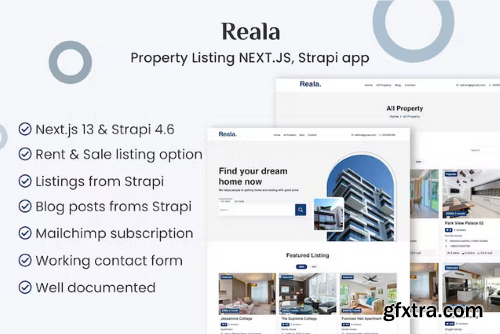 Reala - Property Listing NEXT.JS, Strapi app