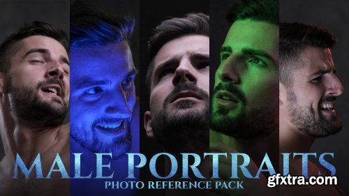 Artstation - Satine Zillah - Male Portraits Photo Reference Pack for Artists