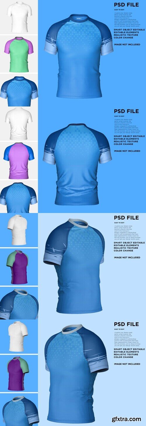 Men\'s raglan t-shirt short sleeve mockup