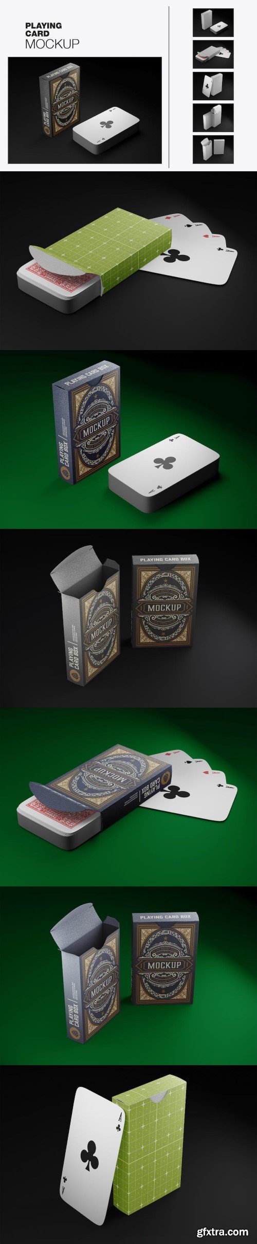Set Box with Playing Cards Mockup » GFxtra