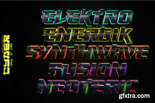 Cyber 4K Photoshop Text Effects