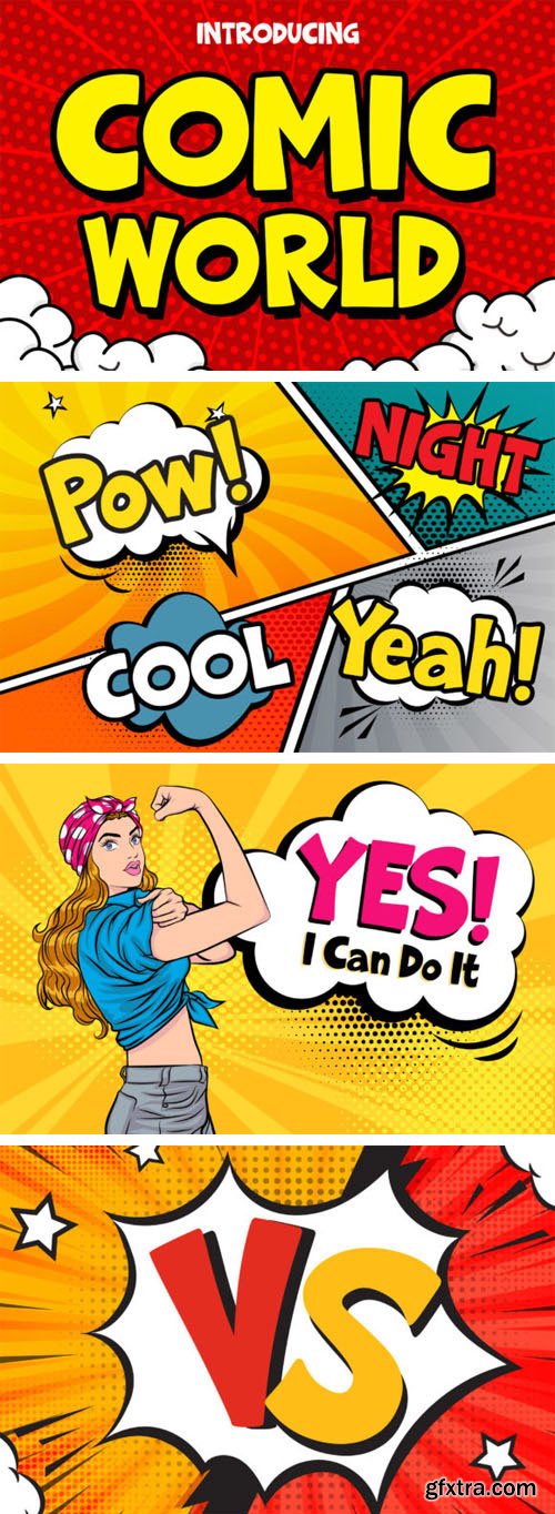 Comic World - Vintage Styled Display Font Comic World - Vintage Styled Display Font