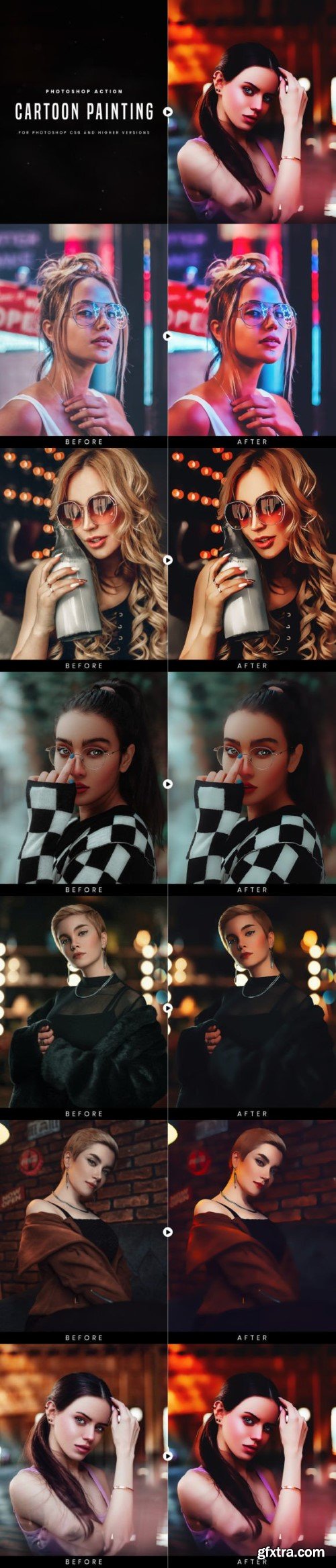 Cartoon Painting Photoshop Action