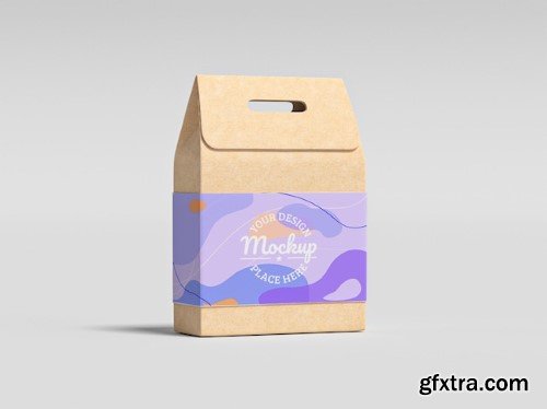 Packaging paper bag mockup