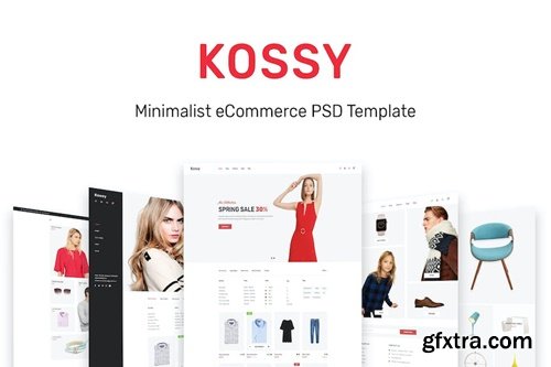 Kossy | Minimalist eCommerce PSD Template QPR2JW7