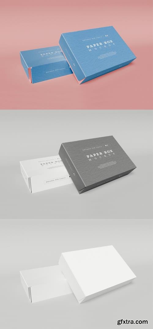 2 Rectangular Paper Boxes Mockup 416836111 » GFxtra