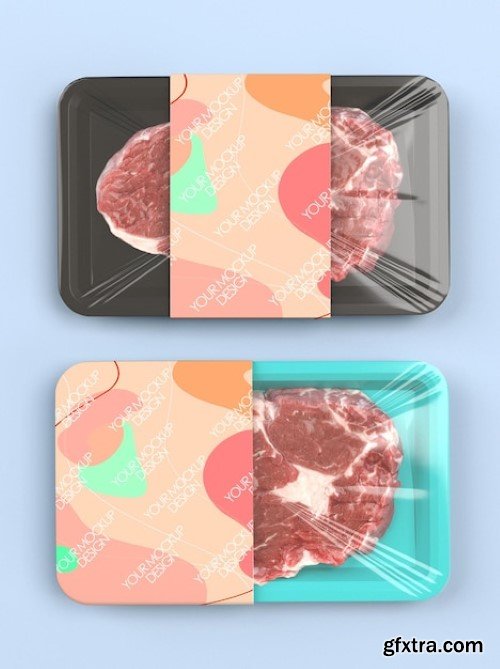 Meat packaging mockup » GFxtra