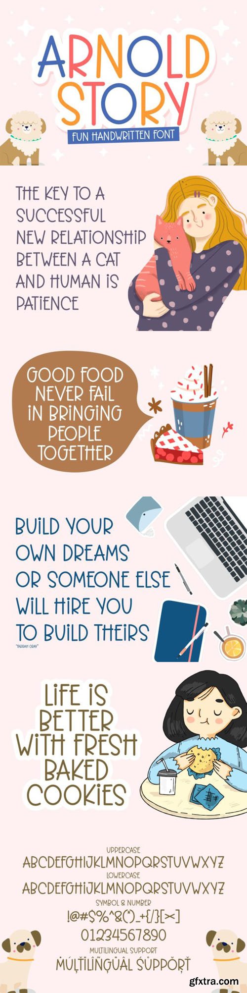 Arnold Story - Fun Adaptable Handwritten Font Arnold Story - Fun Adaptable Handwritten Font