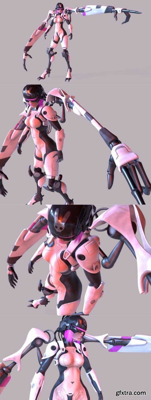 Cyborg - Posed 3D Model
