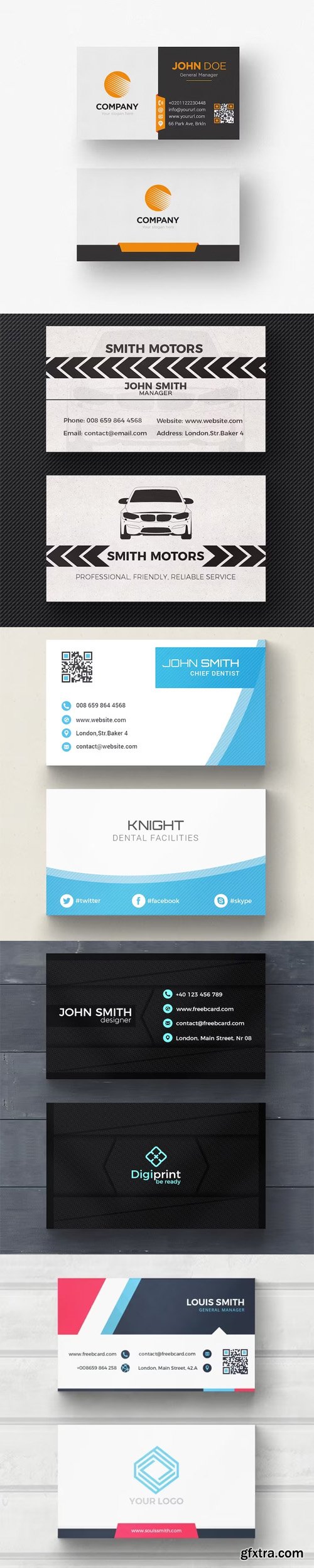 Modern Business Card Collection - 5 Creative PSD Templates Modern Business Card Collection - 5 Creative PSD Templates