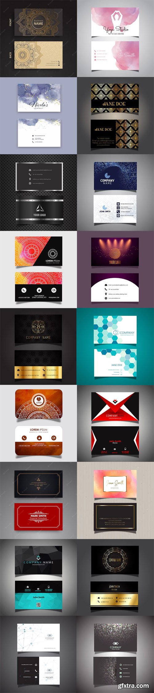 Modern Business Card Collection - 18 Creative Vector Design Templates Modern Business Card Collection - 18 Creative Vector Design Templates