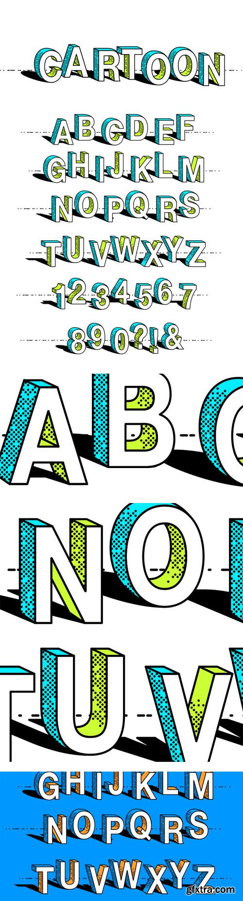 3D Cartoon Letters Text Effect Vector Template 3D Cartoon Letters Text Effect Vector Template