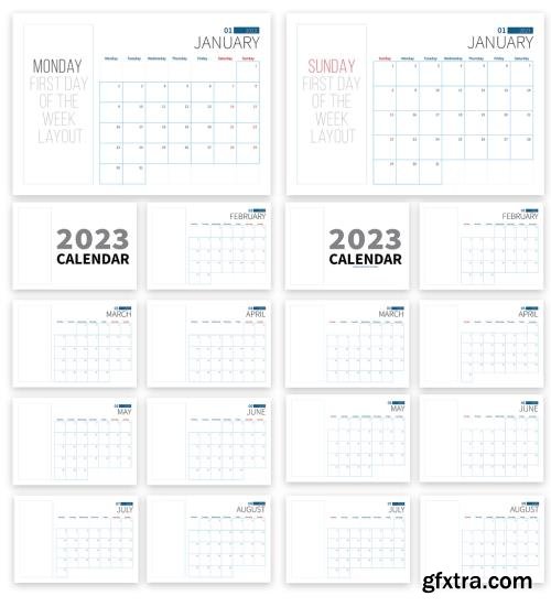 2023 Calendar Planner Eu And Us Horizontal 525910581 GFxtra