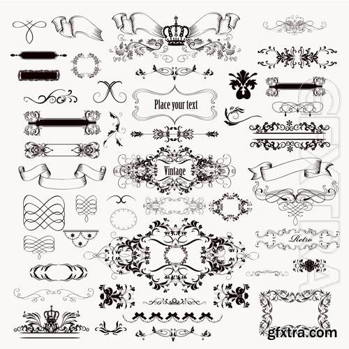 Decorative ornaments collection in vector