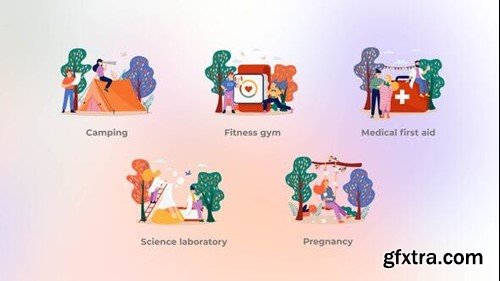 Videohive Health - Flat concepts 43568927 Videohive Health - Flat concepts 43568927