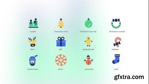 Videohive Christmas - Flat Icons 43569127