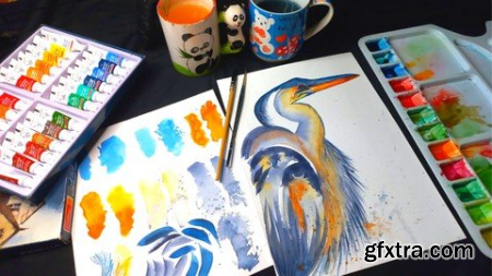 Watercolor Painting Learn To Paint Great Blue Heron