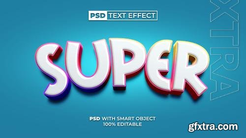 PSD colorful text effect fun style, editable text effect