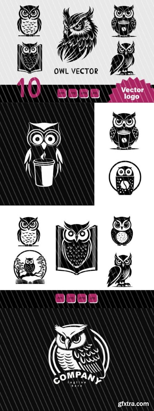 Owl Bird Vector Logos