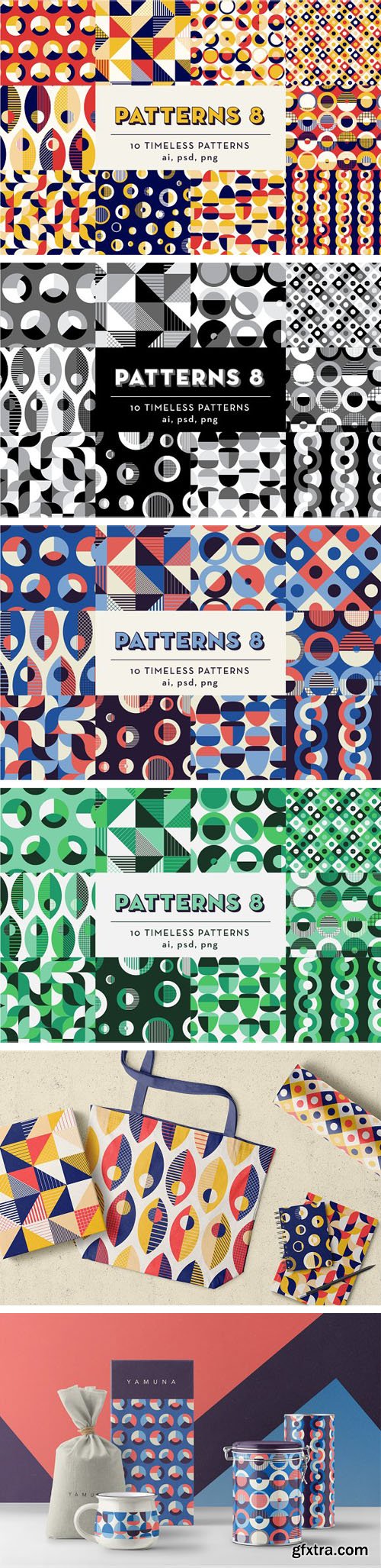 40 Geometric Patterns for Photoshop & Illustrator