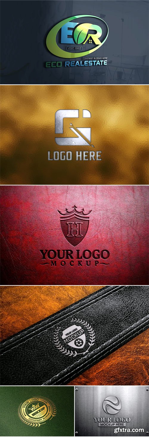 22 Realistic 3D Logo PSD Mockups Templates 22 Realistic 3D Logo PSD Mockups Templates