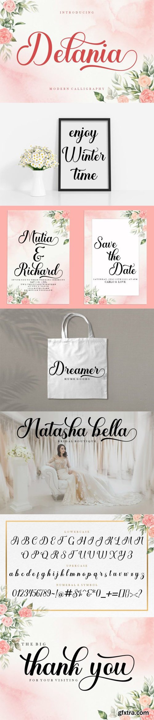 Delania - Sweet Calligraphy Script Font Delania - Sweet Calligraphy Script Font