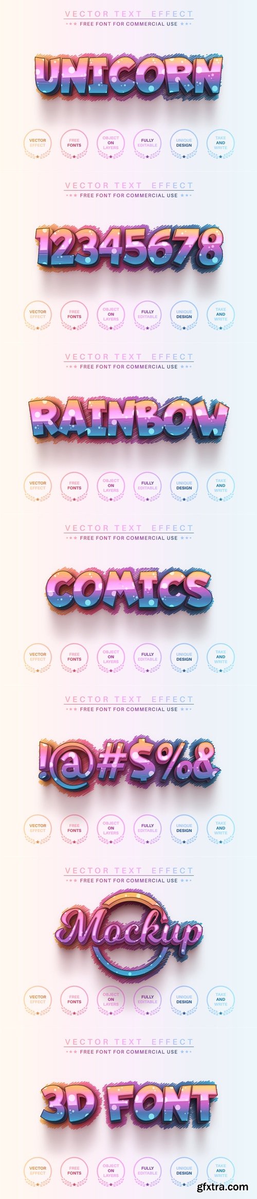 3D Unicorn - Editable Text Effect, Font Style QCB4CGV 3D Unicorn - Editable Text Effect, Font Style QCB4CGV