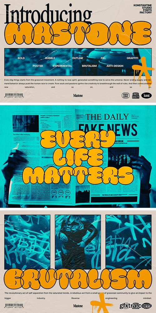 Mastone - Urban Bubble Fonts Mastone - Urban Bubble Fonts