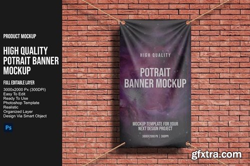 High Quality Potrait Banner Mockup CHPKNX4