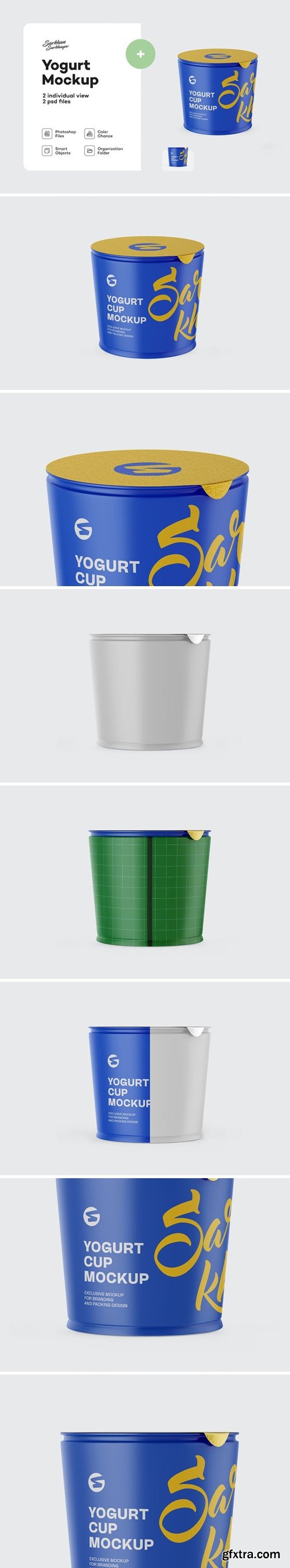 Matte Yogurt Cup Mockup 3RGZ354